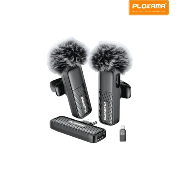 Plokama vm-20 Broadcast Lavalier Microphone | Dual Collar Microphone | Lightening and Type C