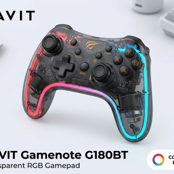 HAVIT Gamenote G180BT Transparent RGB Wireless Gamepad